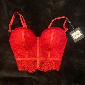 Honey Birdette 32C red Maria Bra